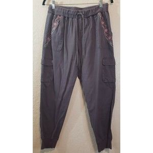 Knox Rose Embroidered Cargo Jogger Pants Sz Medium